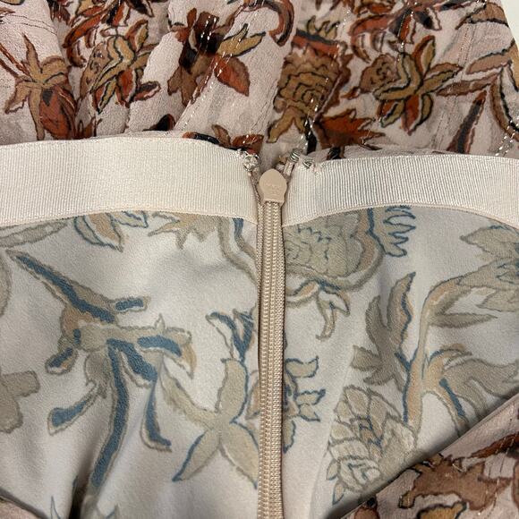 Veronica Beard hazel blush pink floral silk chiffon skirt Women’s size 0 - Picture 8 of 9